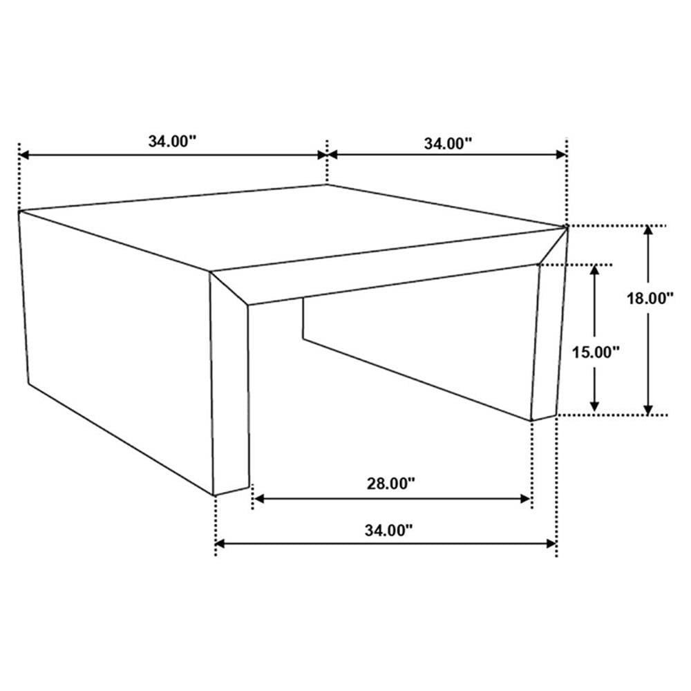 Square Solid Wood Coffee Table W95437