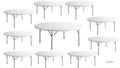 White 6-ft Plastic Folding Round Table Z6264