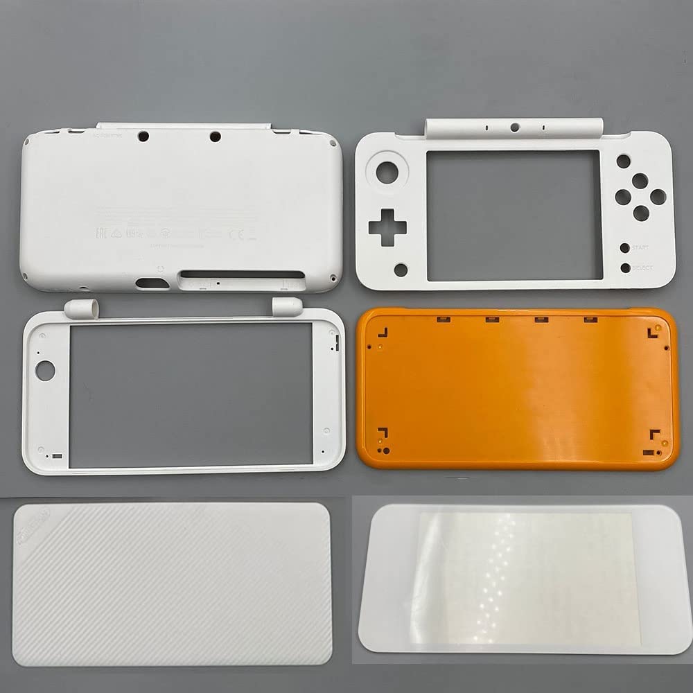 White & Yellow Housing Case Cover Replacement Parts for 2DS XL Game Console L5331