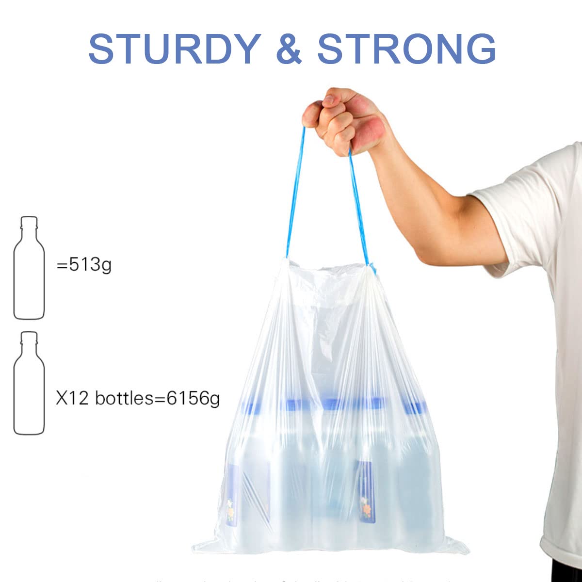 4 Gallon Drawstring Trash Bags 60 Count F9926