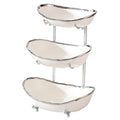 3 Tier Ceramic Fruit Bowl with Metal Stand T778