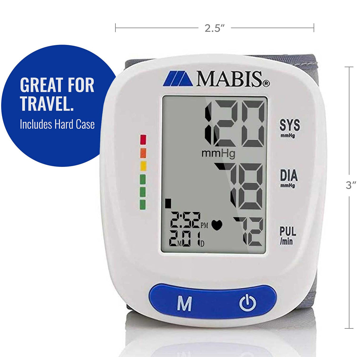 Digital Wrist Blood Pressure Monitor with Automatic Wrist Cuff W374