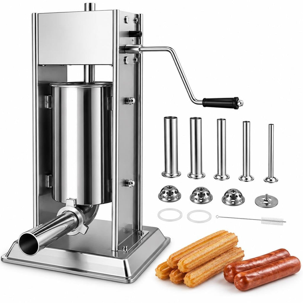 Manual Churro Maker & Sausage Filler, Stainless Steel X6040