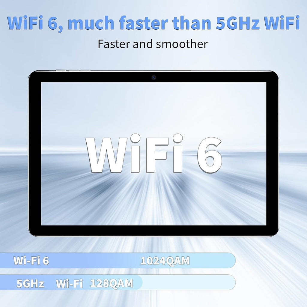 Android 15 Tablet 10 Inch 12GB RAM 64GB ROM 2 in 1 Blue Set Y669