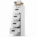 4 Drawer White Metal File Cabinet M800