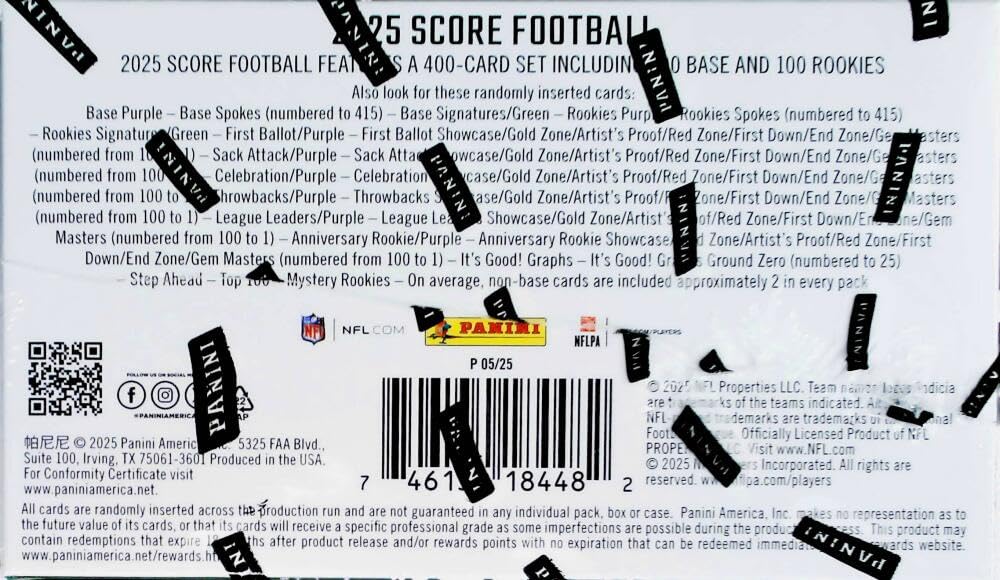 2025 Score NFL Football Retail Box 24 Packs A25059