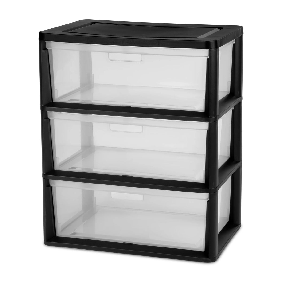 3 Drawer Clear Plastic Storage Cart B251