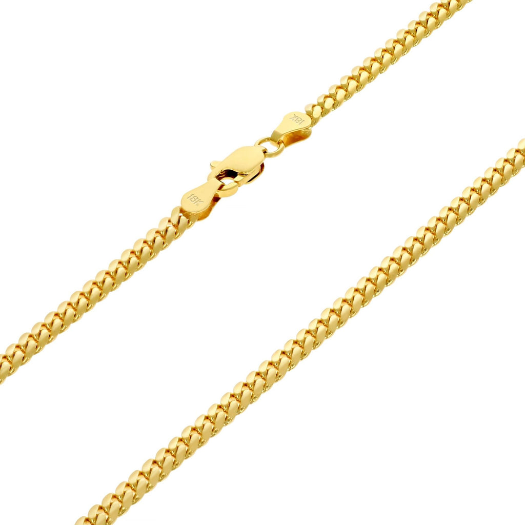 18k Yellow Gold Cuban Link Chain Necklace U530