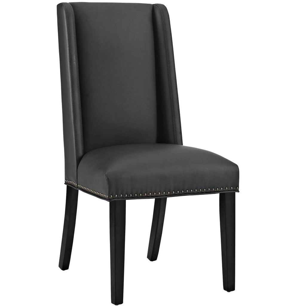 Black Faux Leather Upholstered Dining Chairs R8824