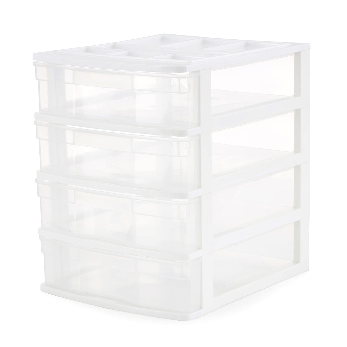 4-Tier White Plastic Drawer Organizer V77706