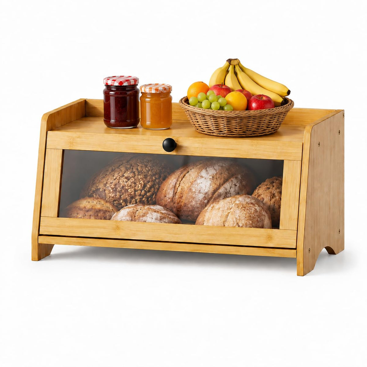 Bread Box with Top Shelf, 1 Tier T323