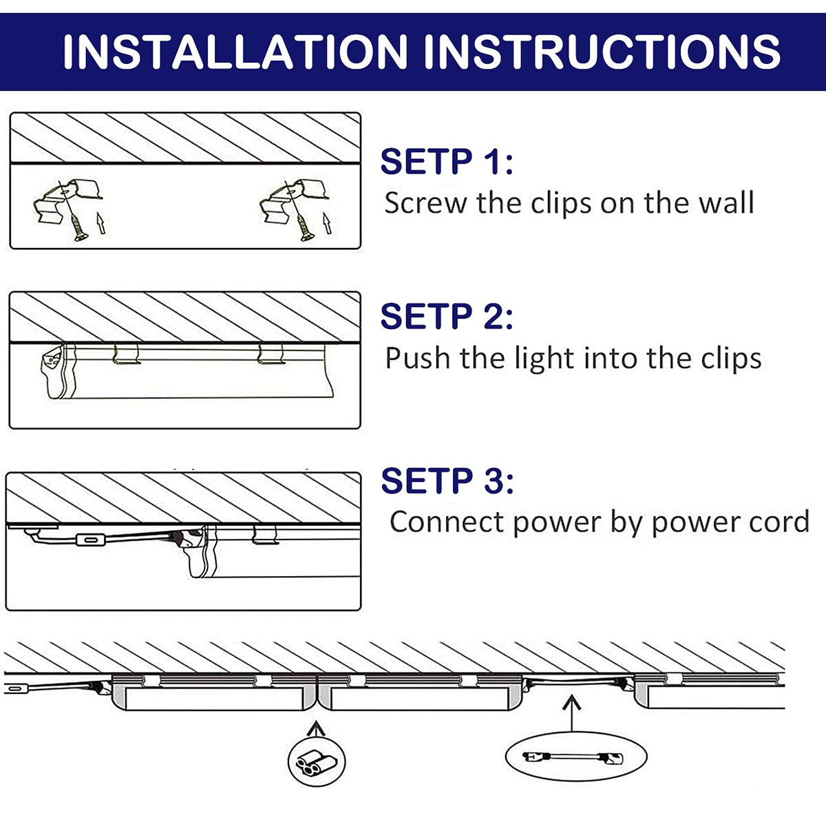48 Pack 2FT 10W 6000K Linkable LED Shop Light with On/Off Switch W45987