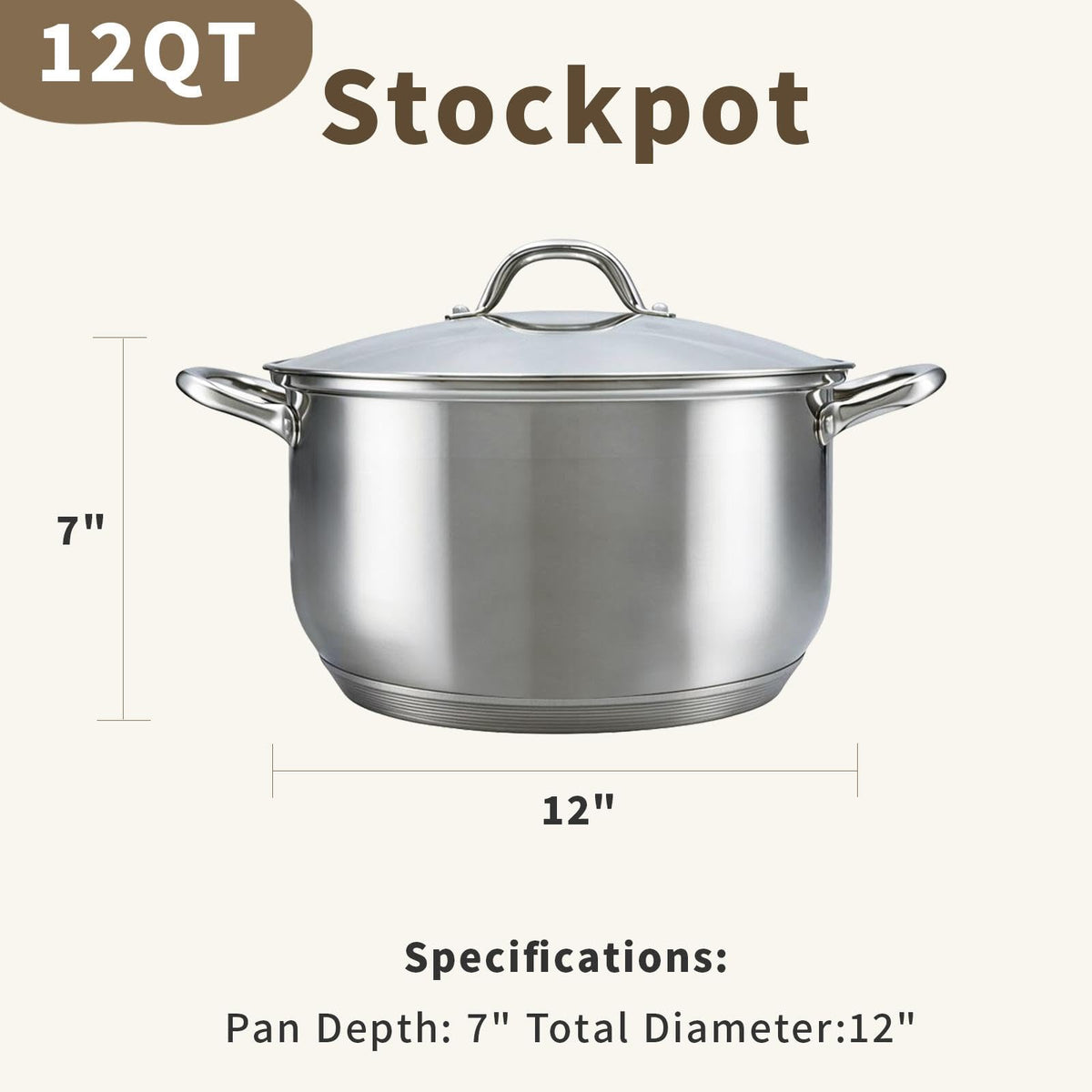 Stainless Steel 12 Quart Stock Pot K444