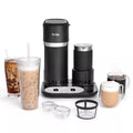 4-in-1 Single-Serve Coffee Maker with Milk Frother Black T999