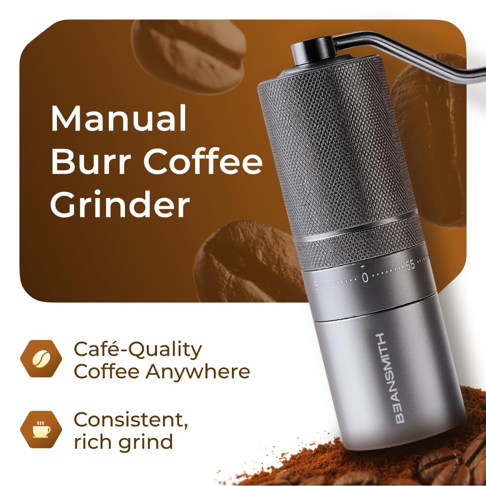 Manual Coffee Grinder 7 Star Stainless Steel Conical Burr 30g Capacity R6138