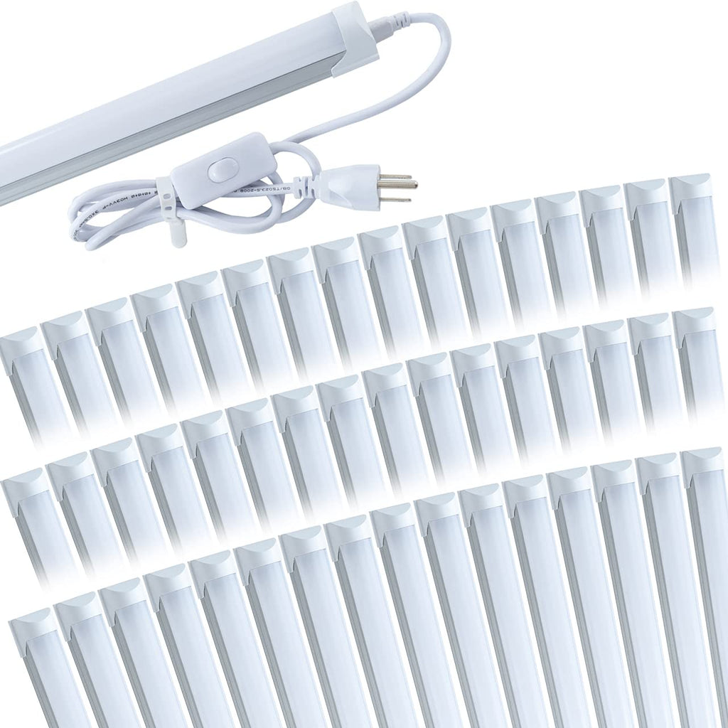 48 Pack 2FT 10W 6000K Linkable LED Shop Light with On/Off Switch W45987