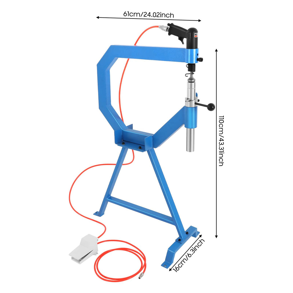 4" Pneumatic Planishing Hammer with Anvil & Cast-Iron Stand X23574