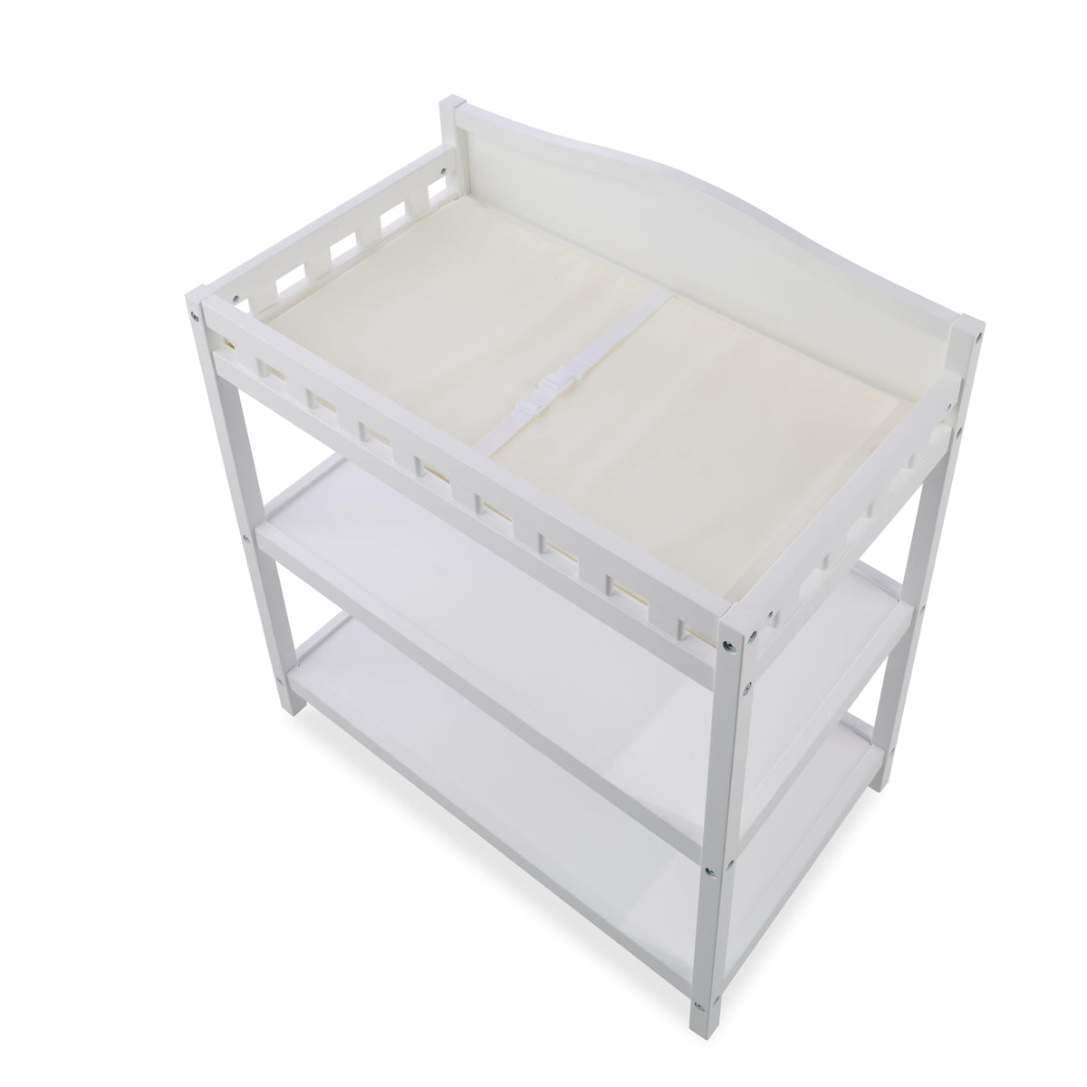 White Baby Changing Table with Pad & Storage Shelves A19987