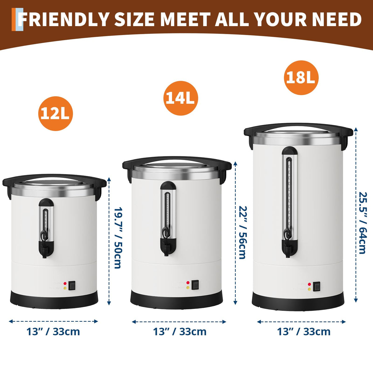 Large Capacity Stainless Steel Electric Coffee Urn F88796