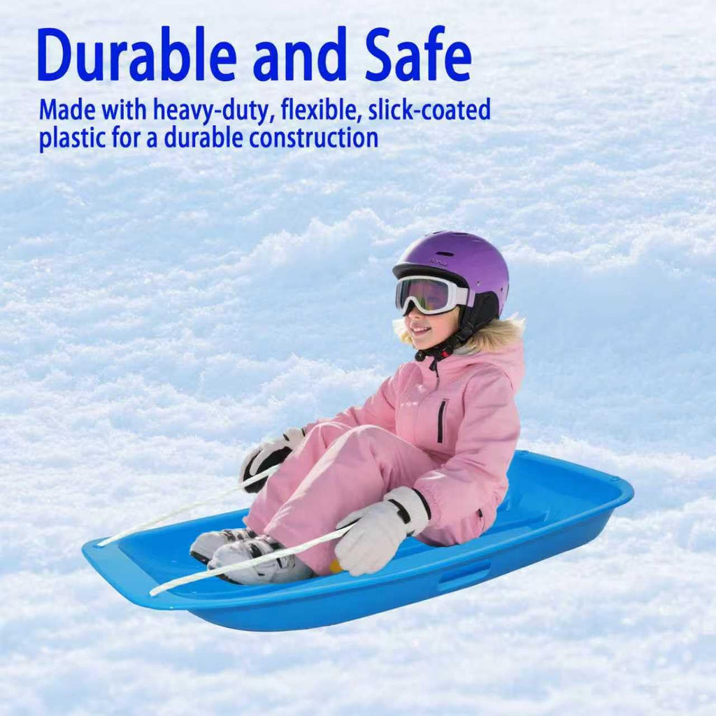 Cold Resistant Flexible Snow Sled with Pull Rope & Handles 35 Inch V660