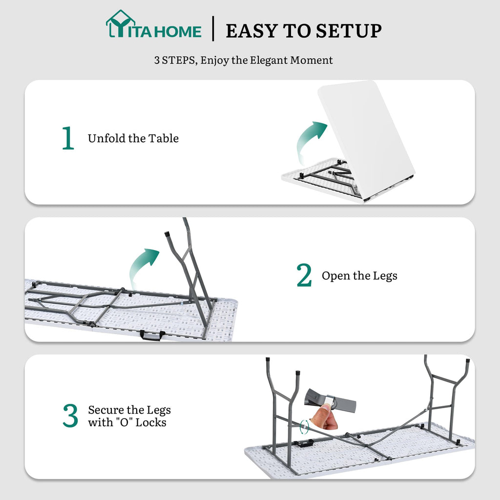 Heavy-Duty 6ft Folding Table with Handle E5681