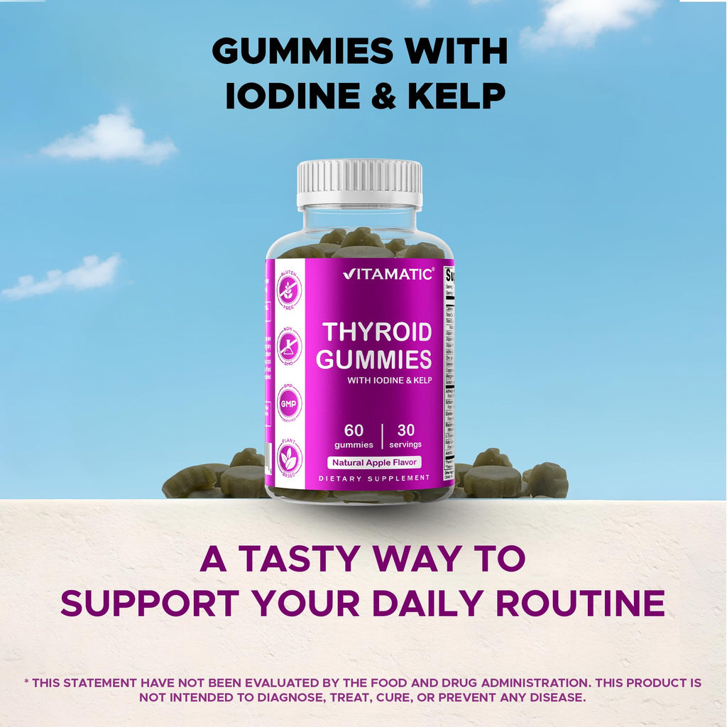 Thyroid Gummies with Iodine & Kelp, 60 Gummies Z63335