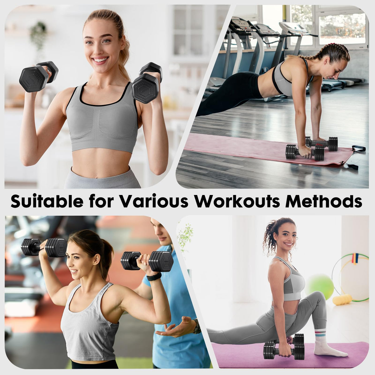 Adjustable Dumbbell Set 2lb 3lb 4lb 5lb B84796