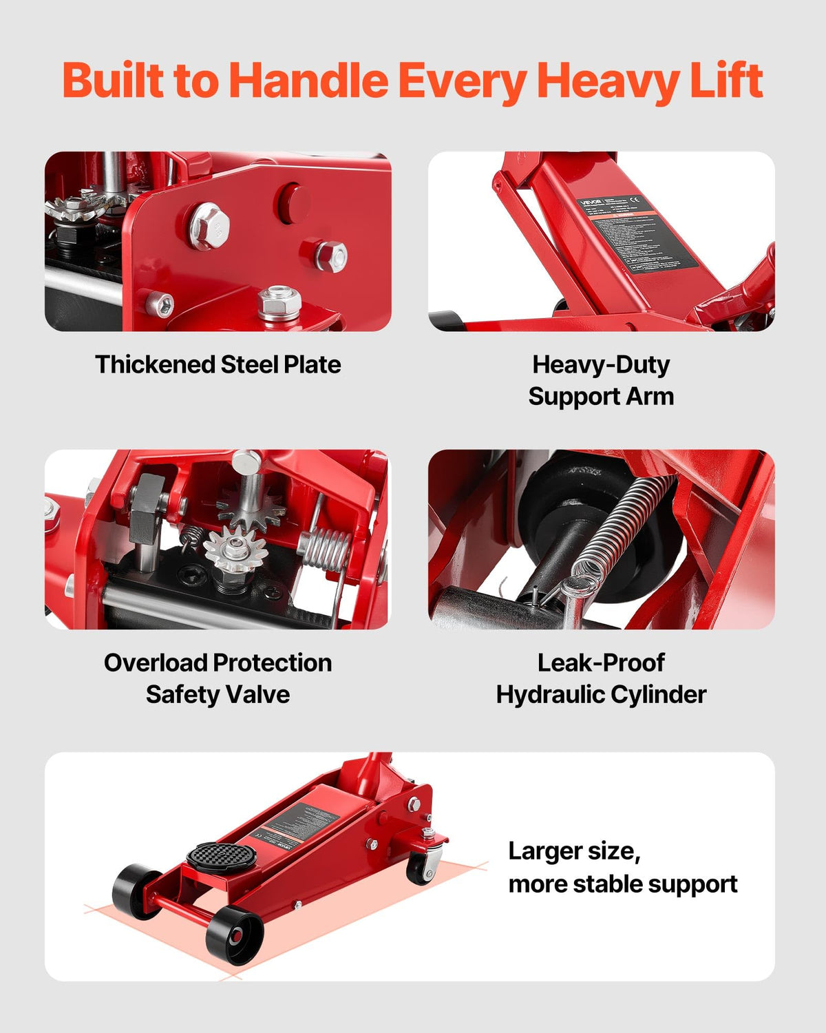 3 Ton Low Profile Steel Hydraulic Floor Jack W5316