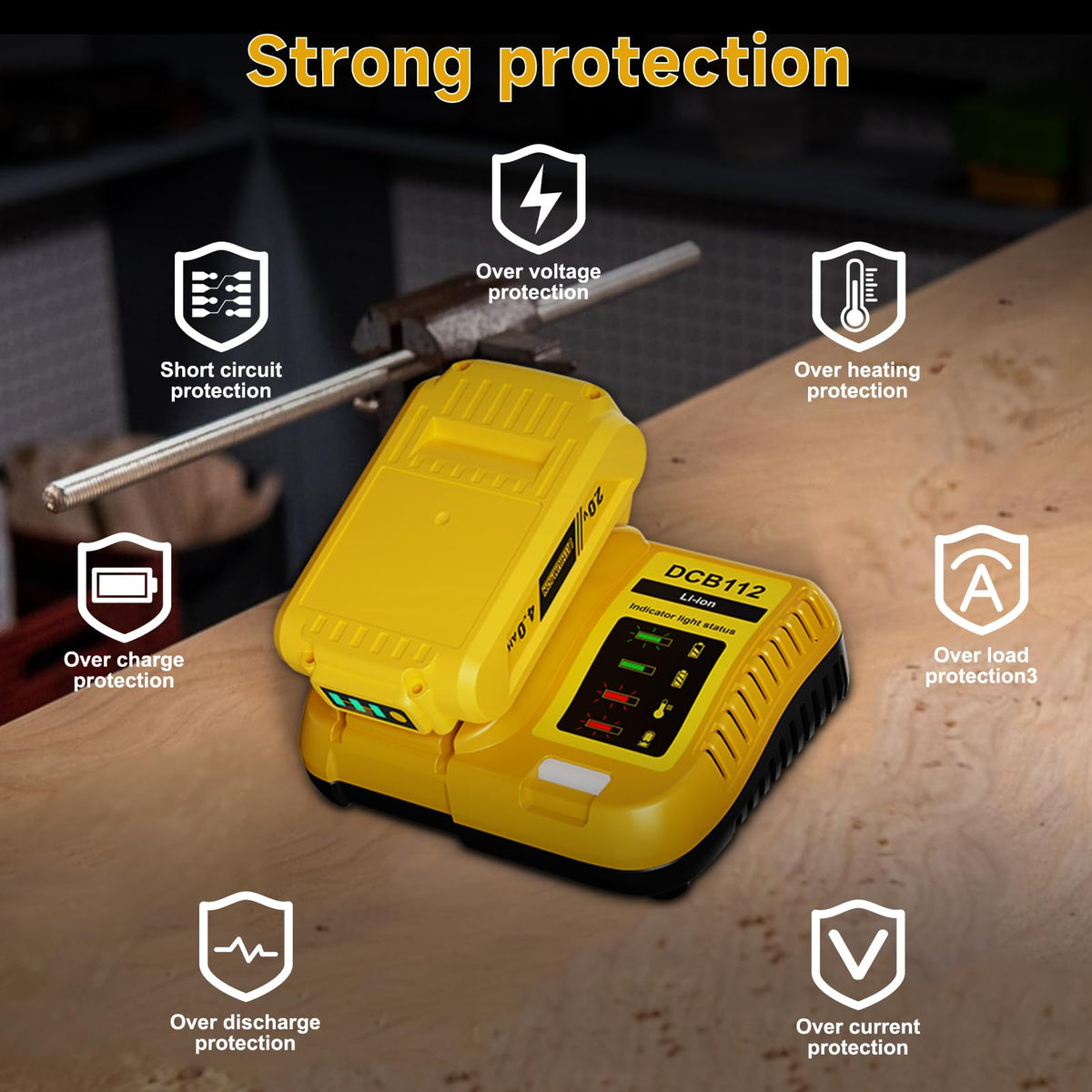 4.0Ah Lithium Battery and Charger D7711