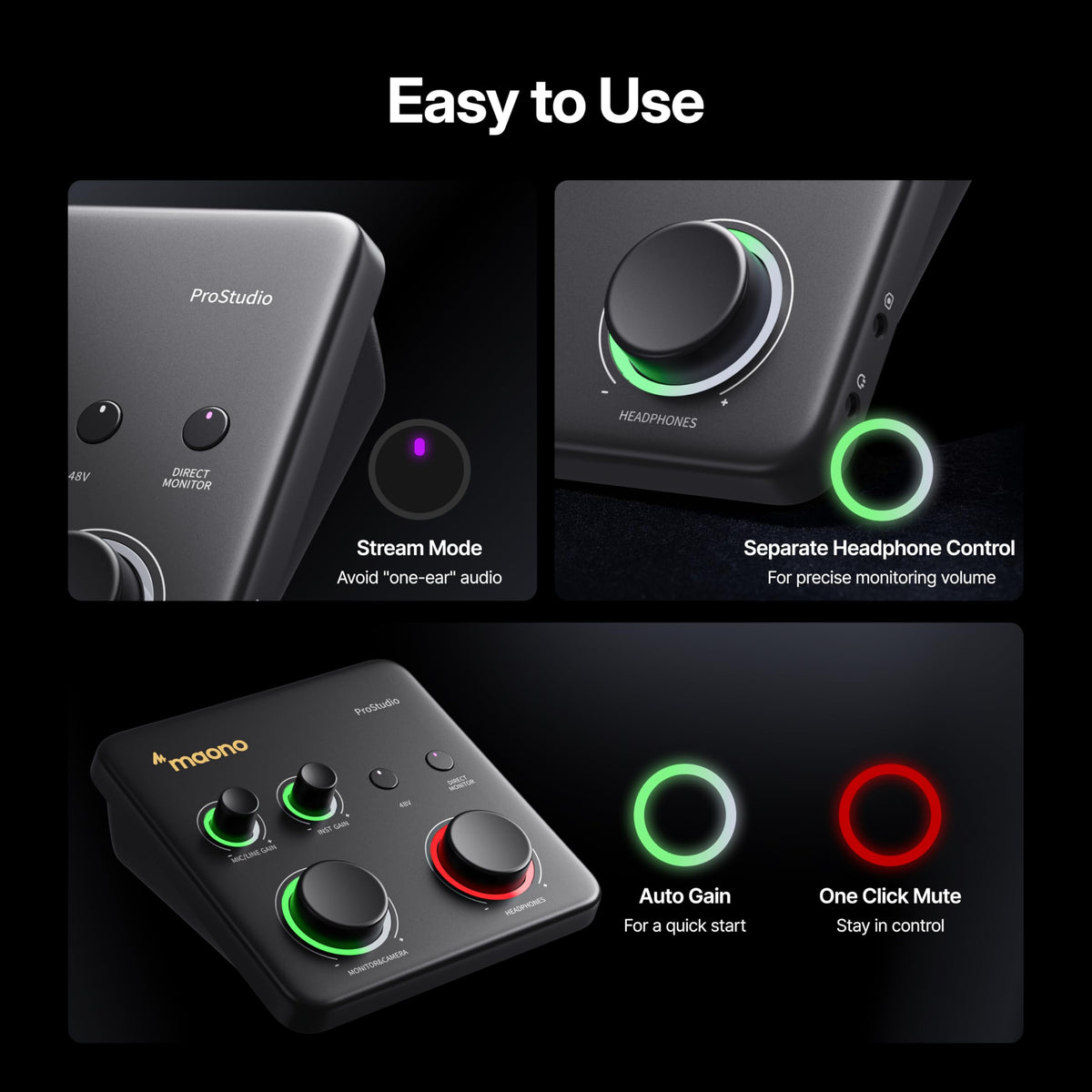 USB Audio Interface with 70dB Gain E51679