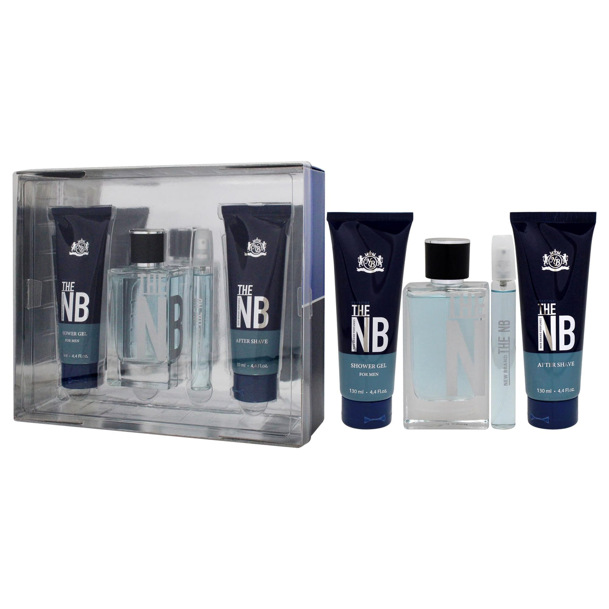 4 Pieces Eau de Toilette Spray Shower Gel After Shave Balm Gift Set Q41671