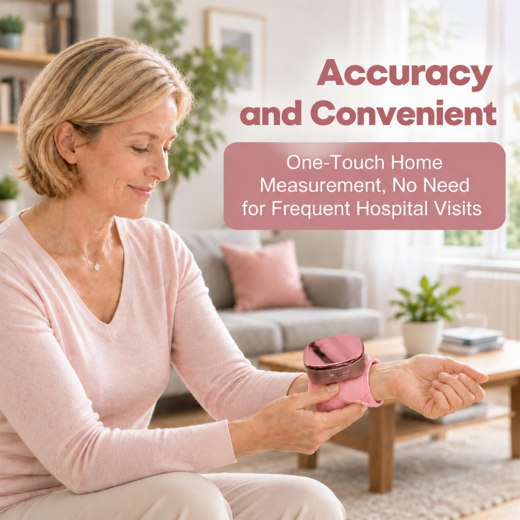 Pink Rechargeable Wrist Blood Pressure Monitor L79164