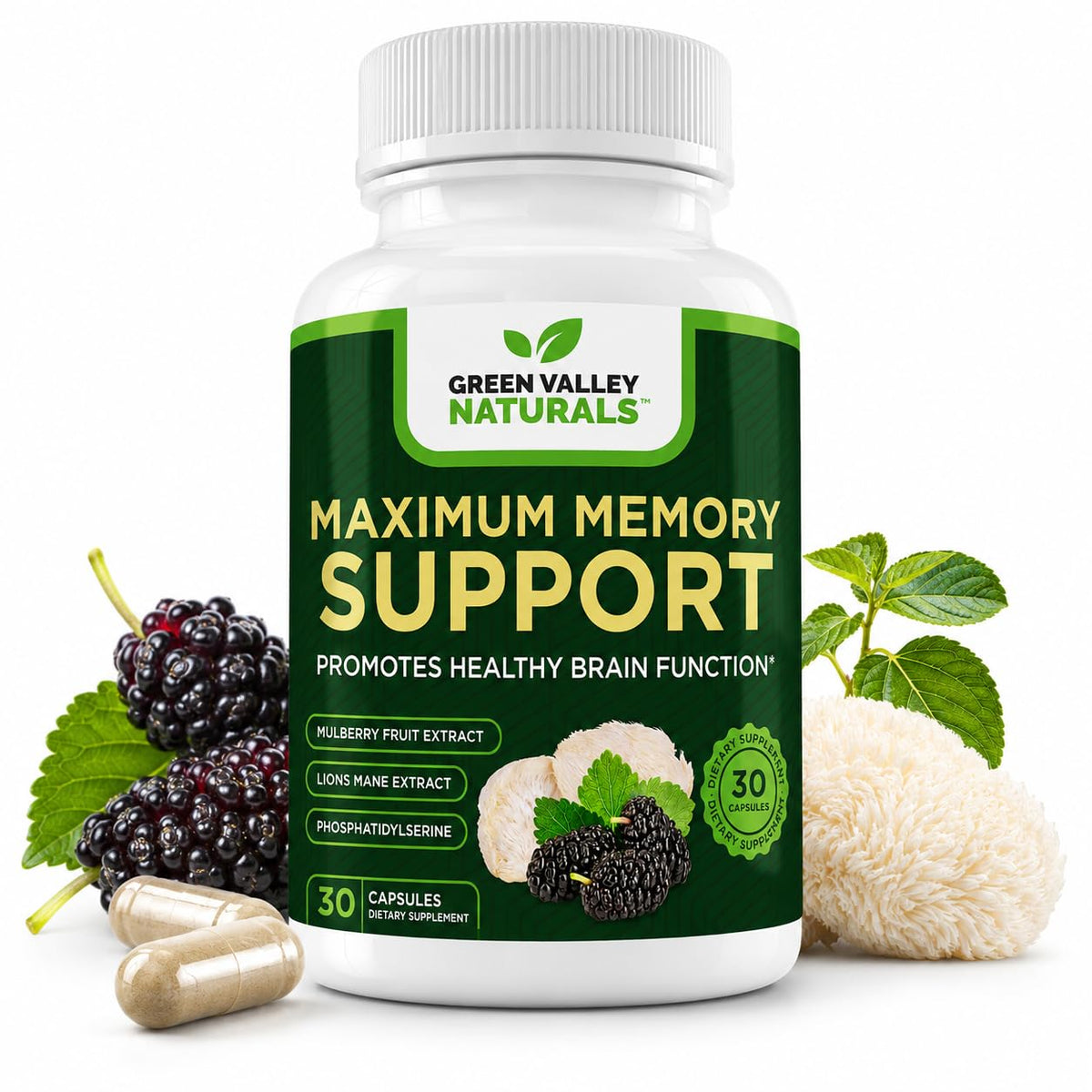Lion's Mane Mulberry Phosphatidylserine 30 Capsules Q661