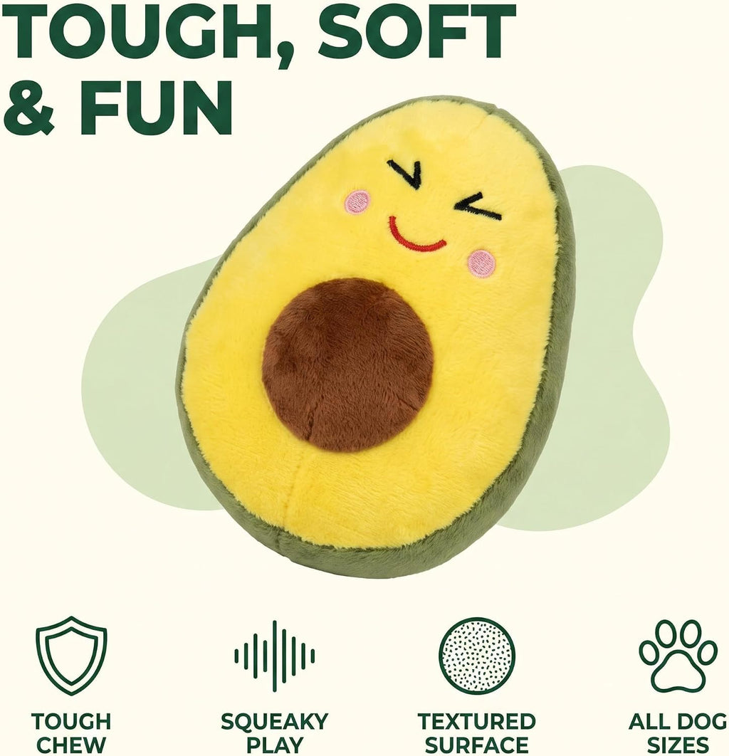 Yellow Soft Plush Avocado Dog Chew Toy J868087