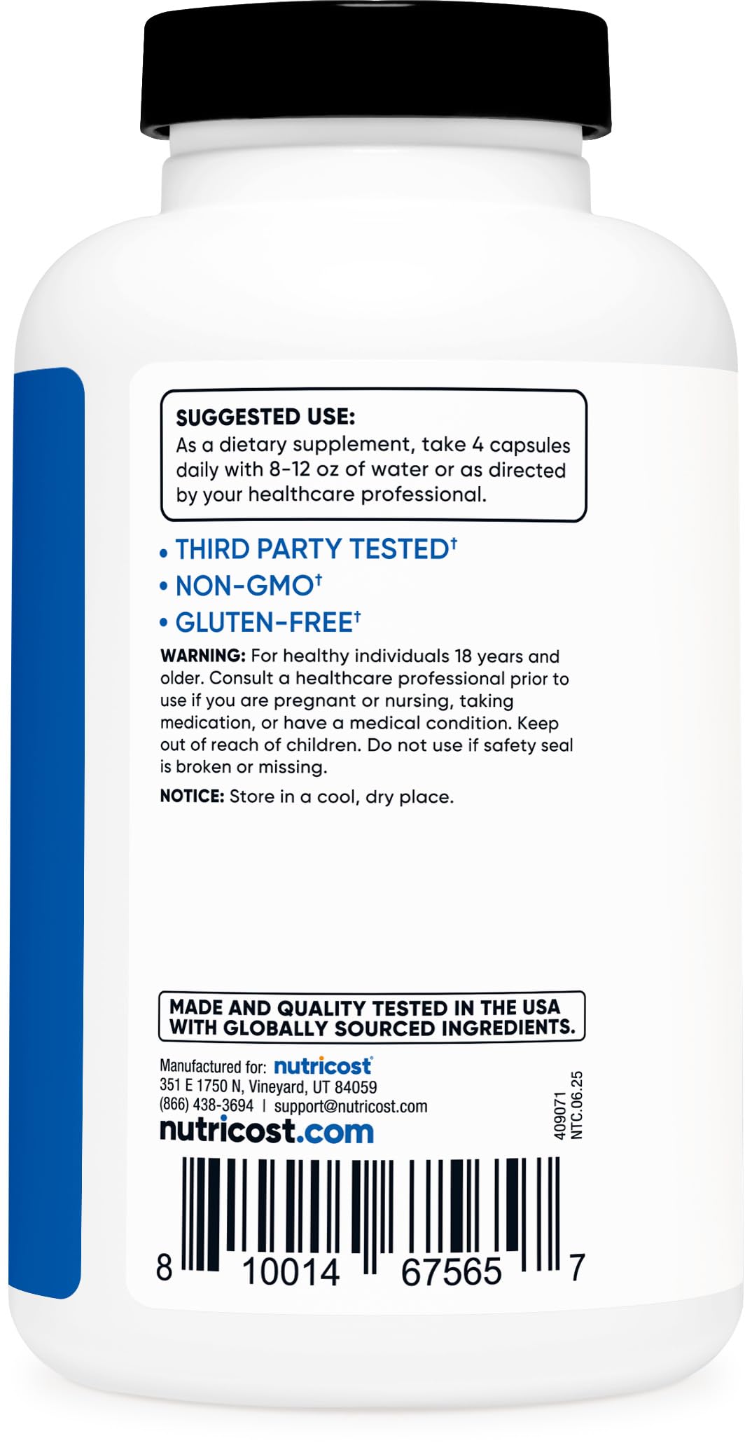 Creatine Monohydrate 3,000mg 180 Capsules B226
