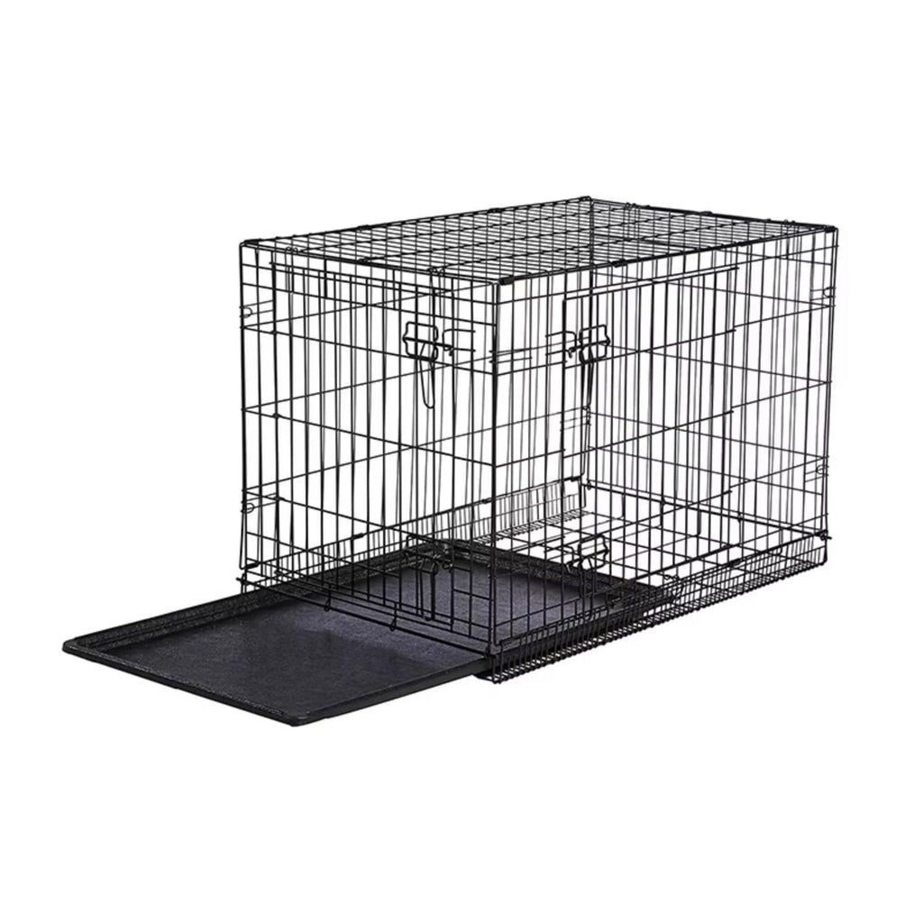 48 inch Portable Folding Dog Crate with Slide Out Tray G415637
