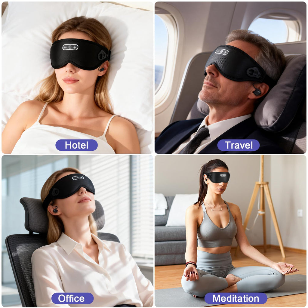 Wireless Bluetooth Sleep Headphones and Blackout Sleep Mask B566