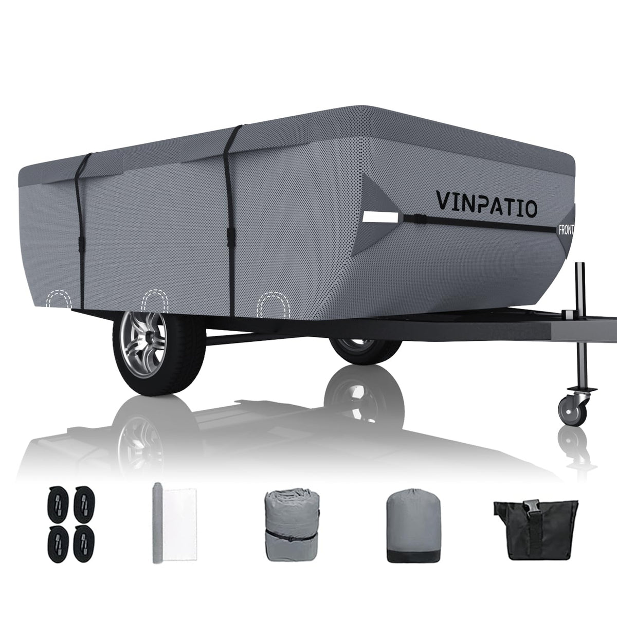 Waterproof Anti-UV Pop Up Camper Cover Fits 14'-16' Trailers L355938