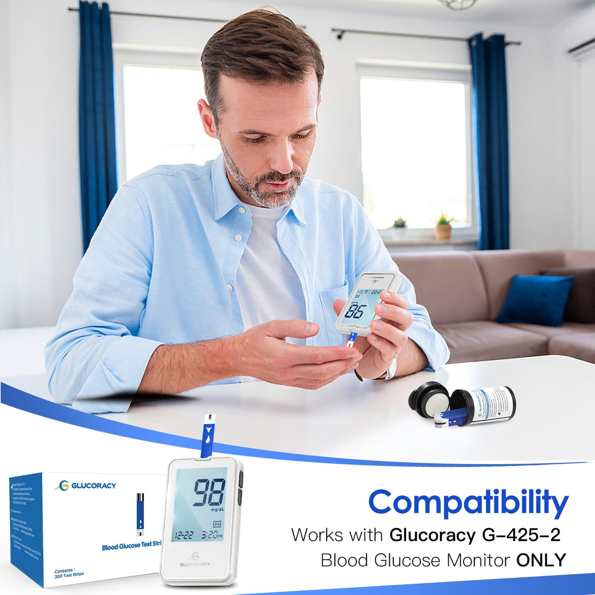 Blood Glucose Test Strips 300 Counts A675270