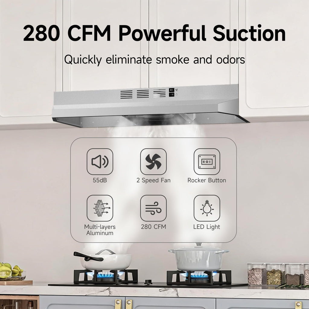 Stainless Steel Under Cabinet Range Hood W230