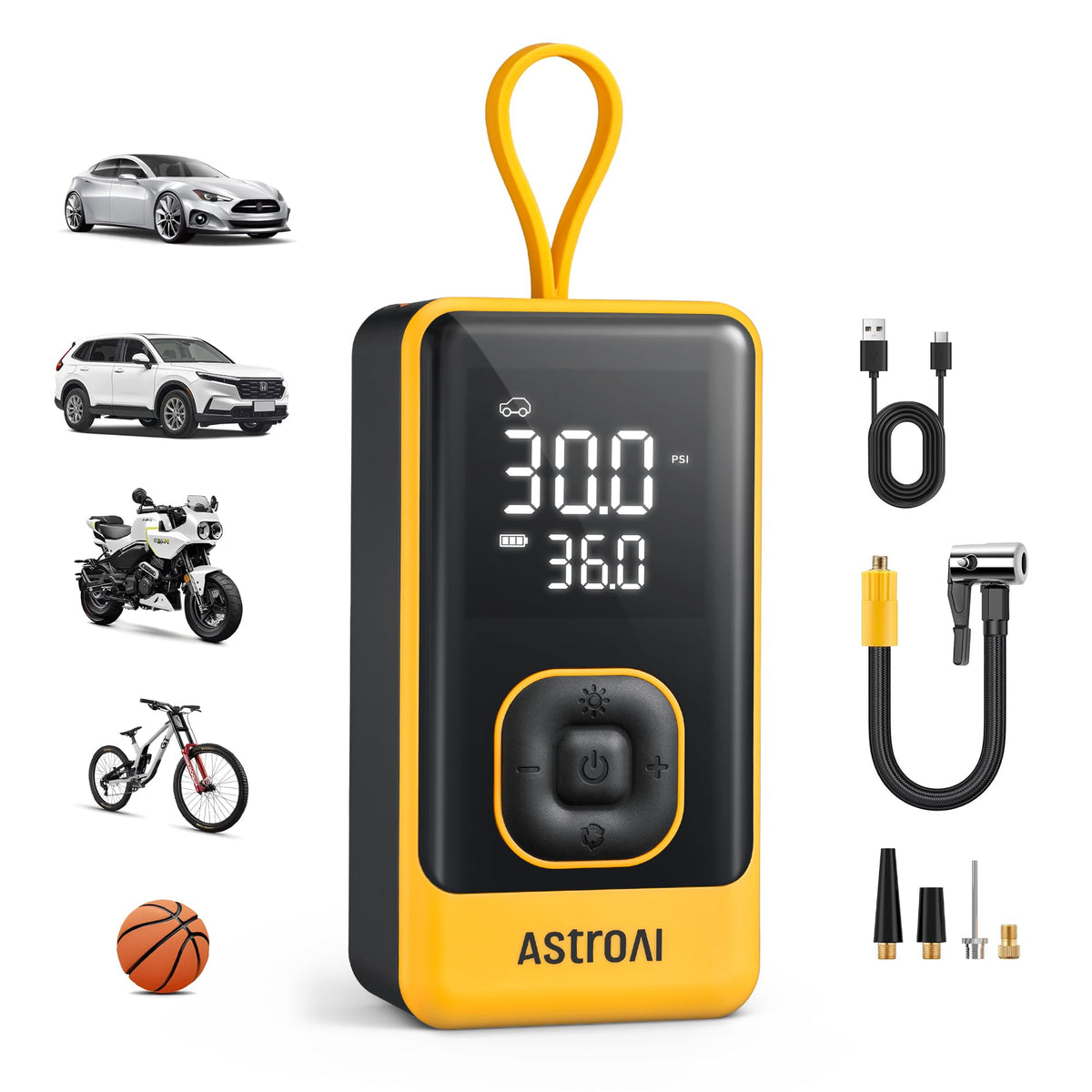 Portable Air Compressor 150PSI Car Bike Pump Y7950