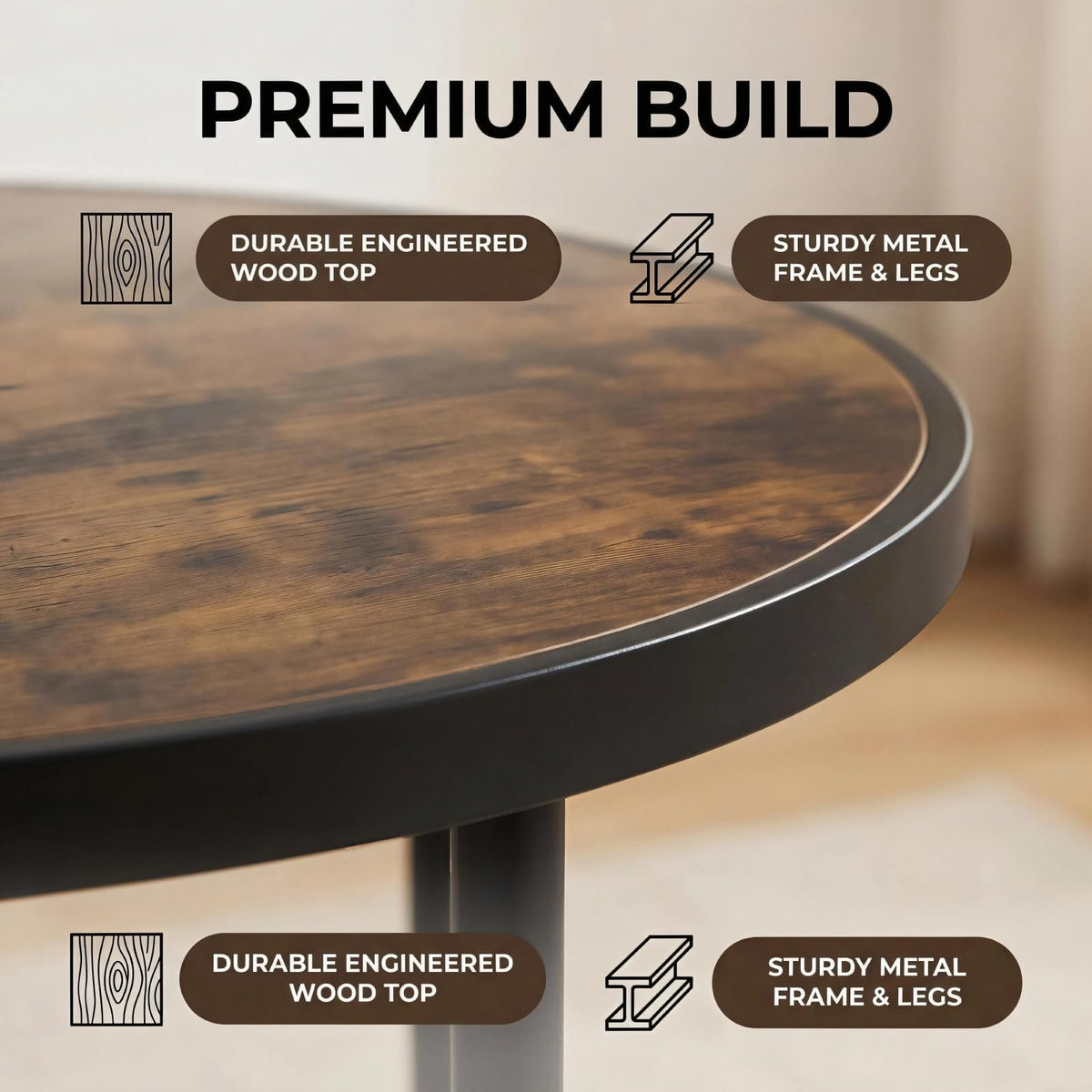 Round Wood Coffee Table F573