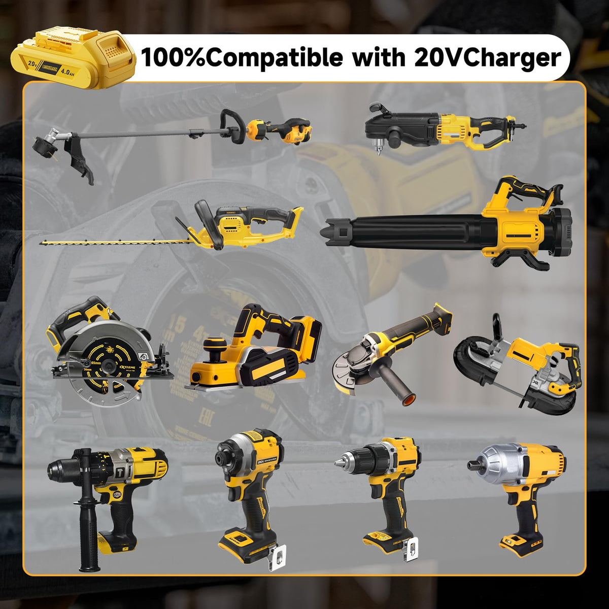 4.0Ah Lithium Battery and Charger D7711