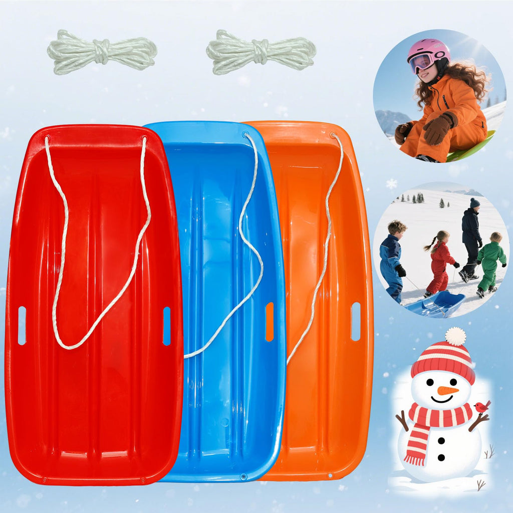 Cold Resistant Flexible Snow Sled with Pull Rope & Handles 35 Inch V660