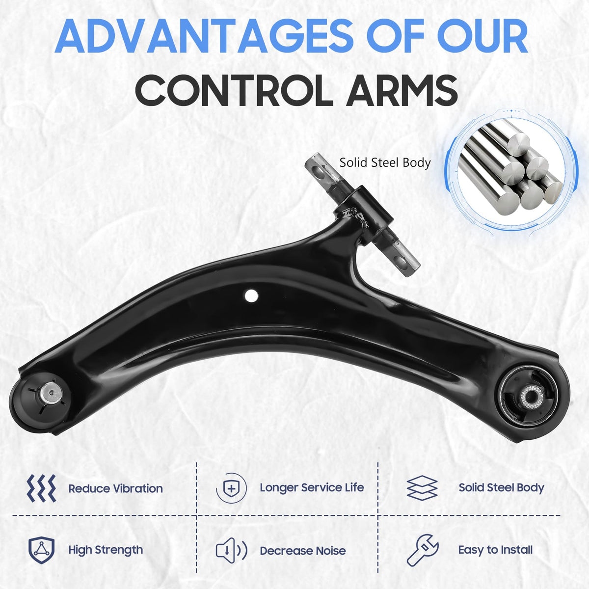 Front Lower Control Arms with Ball Joints Suspension Kit 2pc R823