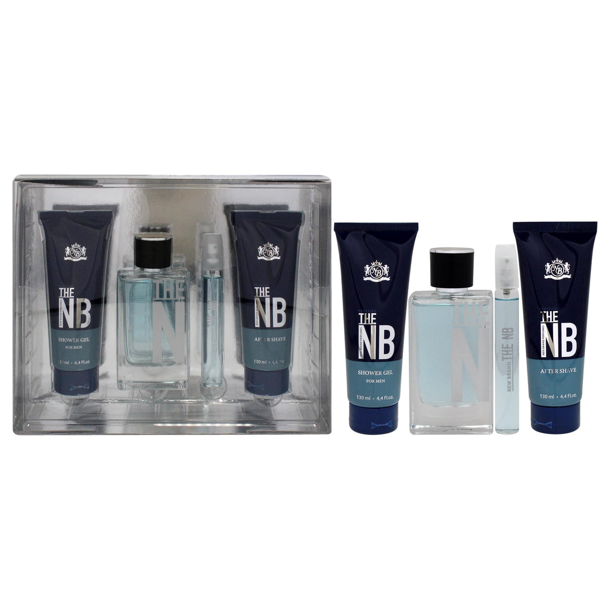 4 Pieces Eau de Toilette Spray Shower Gel After Shave Balm Gift Set Q41671