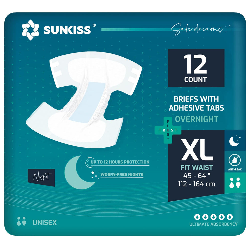 Adult Diapers XLarge 12 Count & Booster Pads 26 Count O526