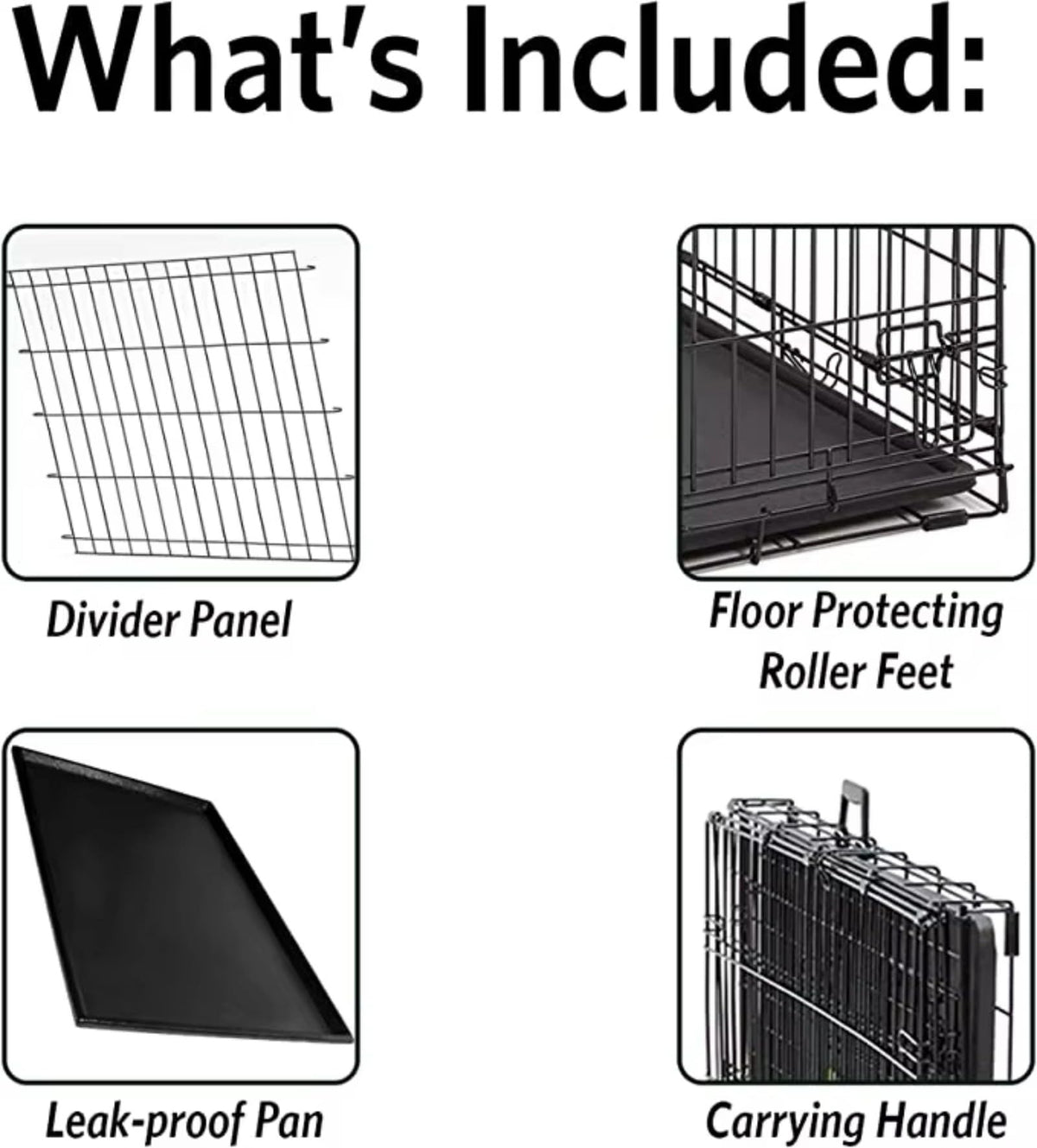 48 inch Portable Folding Dog Crate with Slide Out Tray G415637