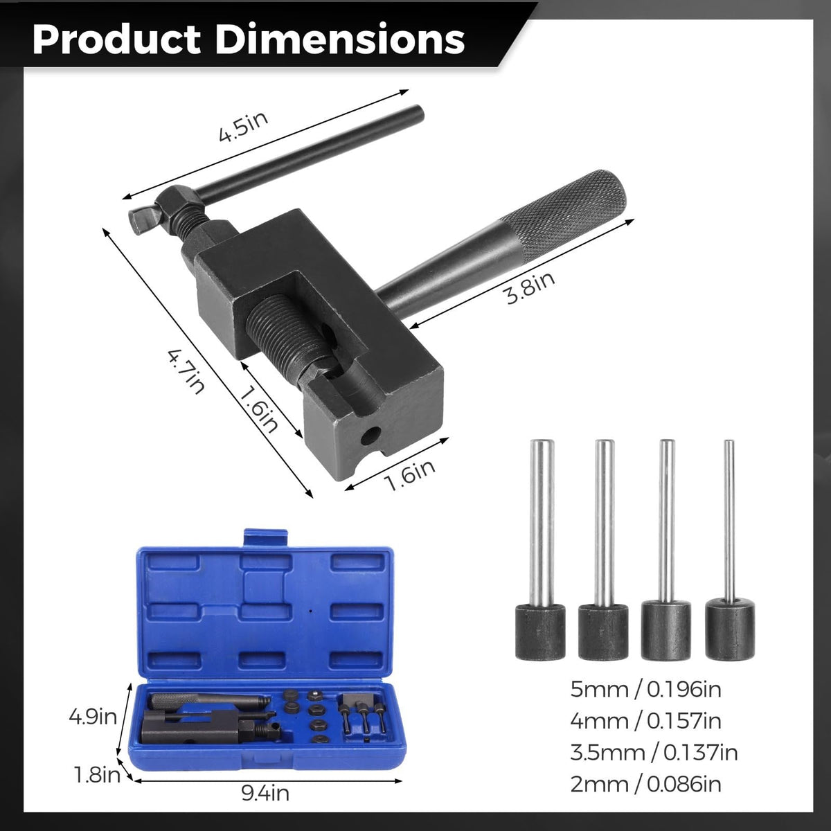 15 Pcs Motorcycle Chain Breaker Tool Set F1006