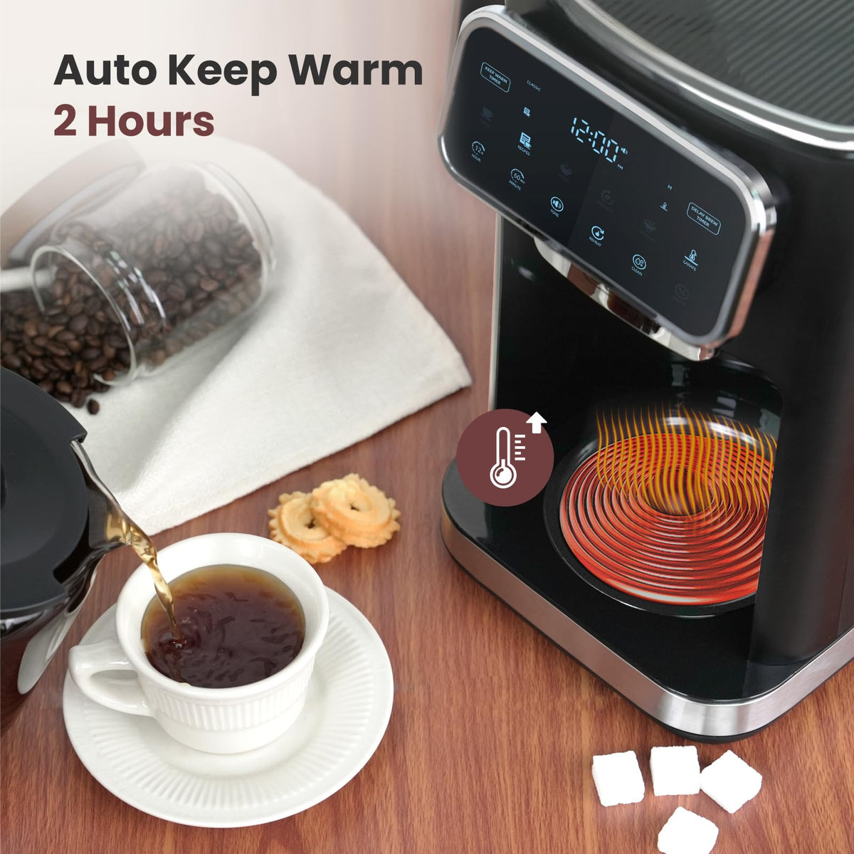 12-Cup Coffee Maker with Glass Carafe S77601